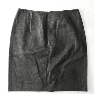 NWOT Kate Hill croc leather pencil skirt 12